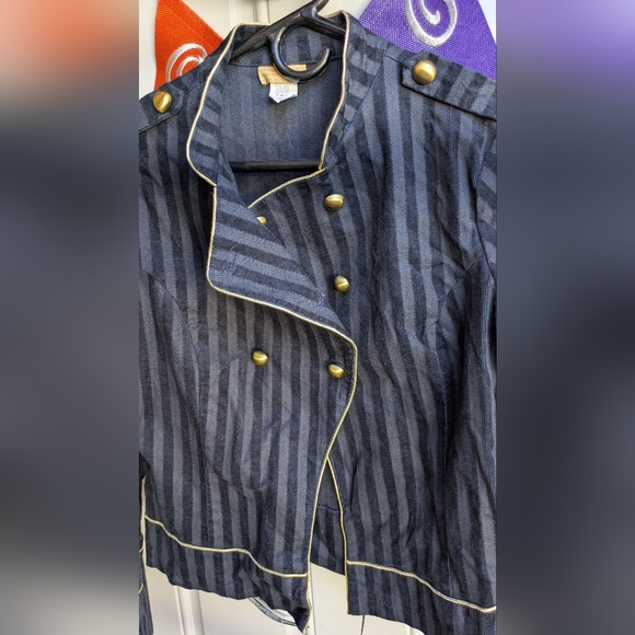 Minimi Jacket Black Striped Double Breasted - Picture 8 of 12